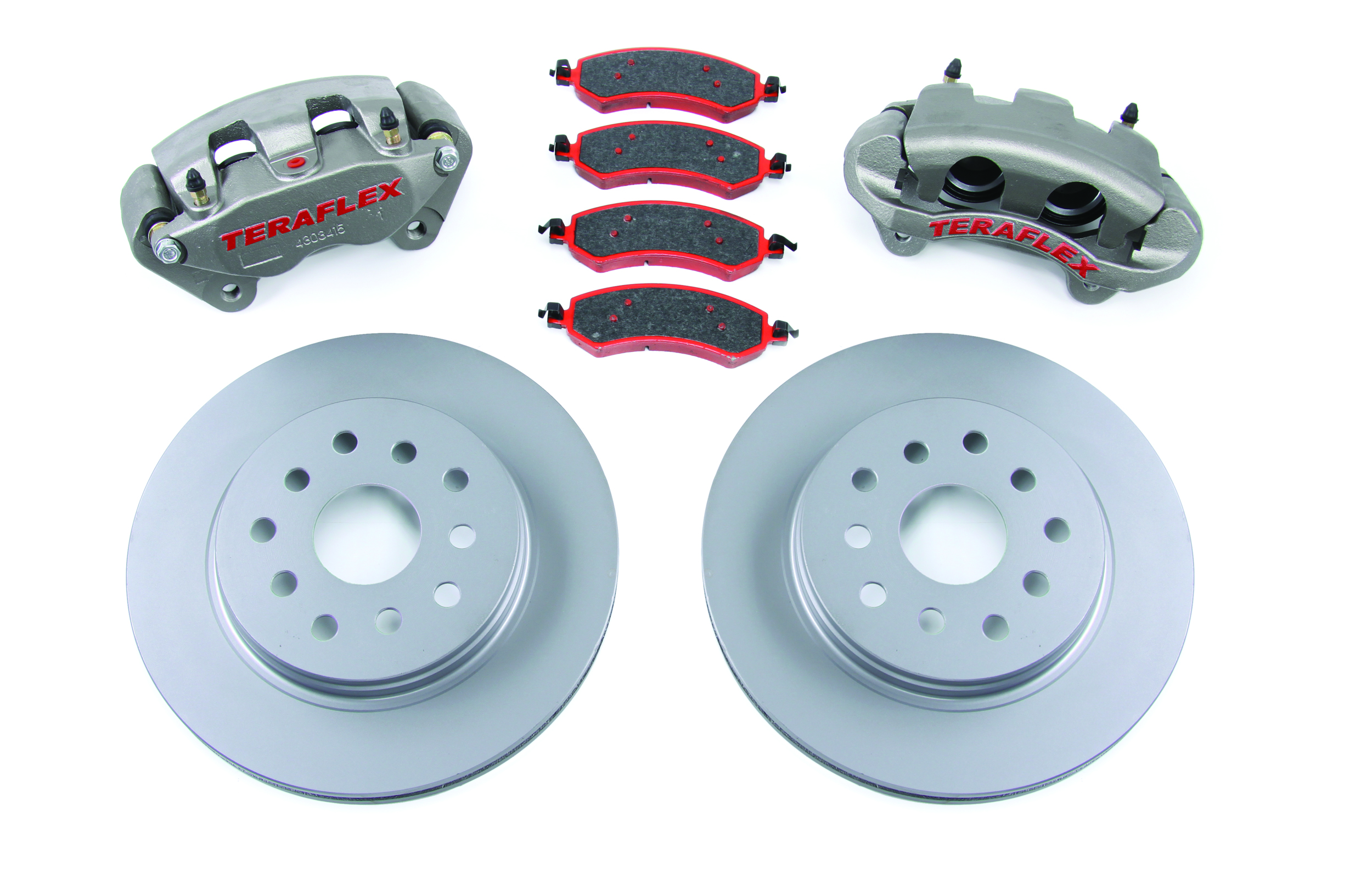 TeraFlex JK: Front Big Brake Kit w/ Vented Rotors - 5x5 in. &amp; 5x5.5 in.